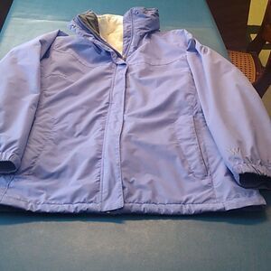 White Sierra Women's XL Blue and White Jacket Zip In/out Lining Ski Jacket